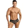 Slip bikini uomo Anais Men Power Jock con stampa teschio e rose, taglio glutei aperti, morbido modal