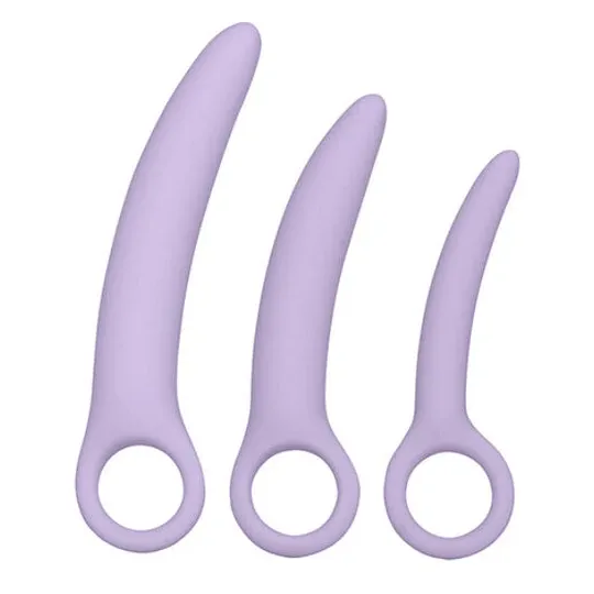 Set di 3 dilatatori vaginali in silicone medicale CALEXOTICS Dr Laura Berman, colore nude, misure progressive.