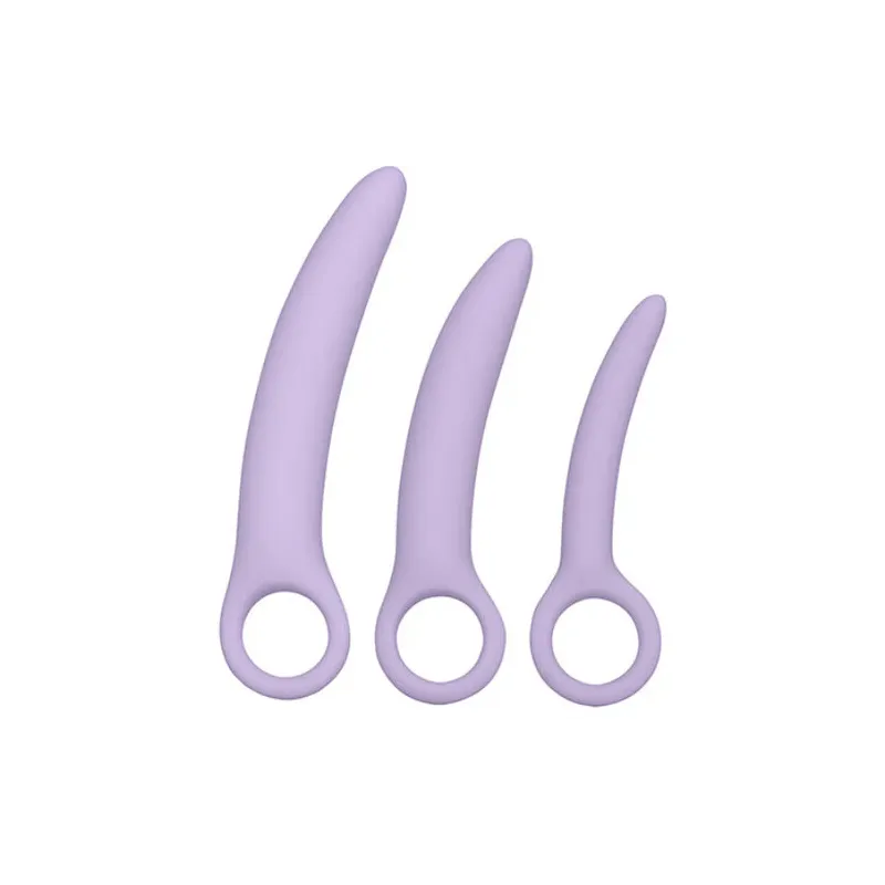 Set of 3 vaginal dilators in medical silicone by CALEXOTICS Dr Laura Berman, nude color, progressive sizes.