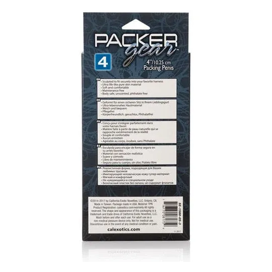 Packer realista CALEXOTICS color piel 12,75 cm con pliegues cutáneos y escroto texturizado en TPR