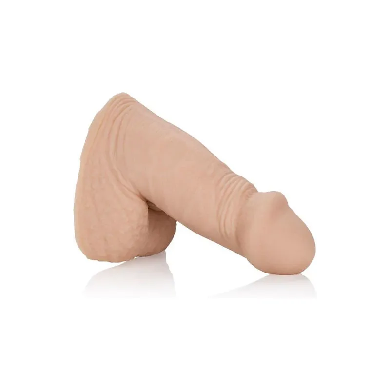 Realistic packer by CALEXOTICS in skin tone 12.75 cm with skin folds and textured scrotum in TPR