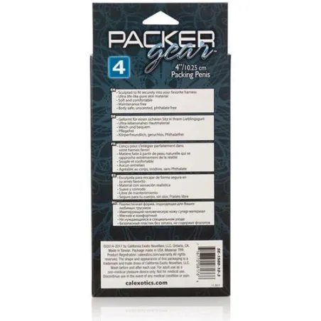 Packer realistico CALEXOTICS marrone 12,75 cm con scroto texturato e materiale TPR flessibile.