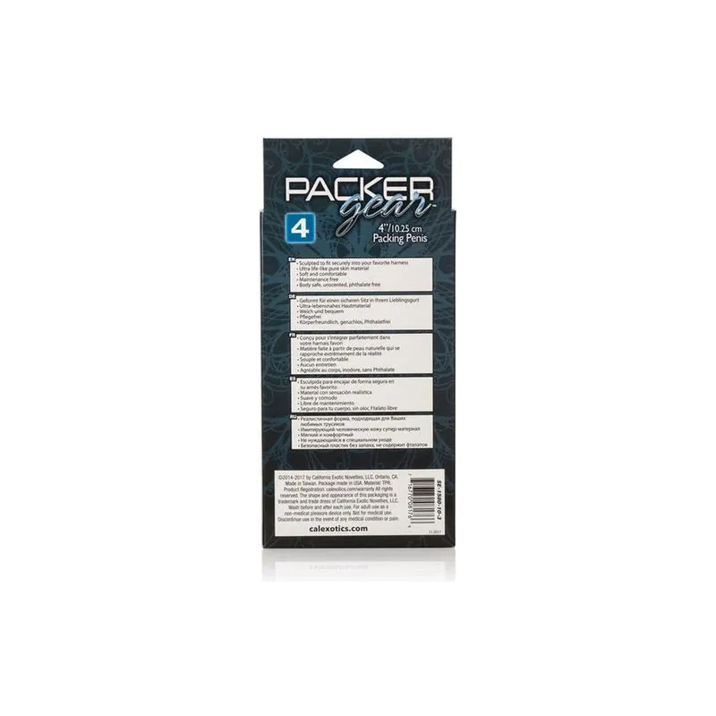 Packer realistico CALEXOTICS marrone 12,75 cm con scroto texturato e materiale TPR flessibile.