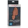 Packer realistico CALEXOTICS marrone 12,75 cm con scroto texturato e materiale TPR flessibile.