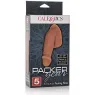 Packing pénis réaliste marron Calexotics 14,5 cm en TPR souple avec scrotum texturé
