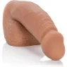 Realistic penis packer brown 14.5 cm Calexotics TPR with textured scrotum