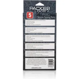 CalExotics Packer aus weichem Silikon in Karamellfarbe mit sicherer Harnischbasis für diskreten Alltag