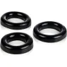 Ensemble de trois anneaux péniens en silicone souple Calexotics, diamètres 8cm, 7cm et 6cm.