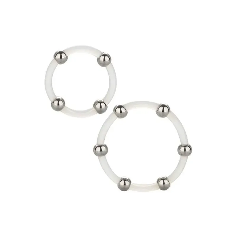 Lote de 2 anillos penianos silicona negro perlas acero CALEXOTICS anillos estimulación tallas L y XL" }, "10032": { "fr": "Annea