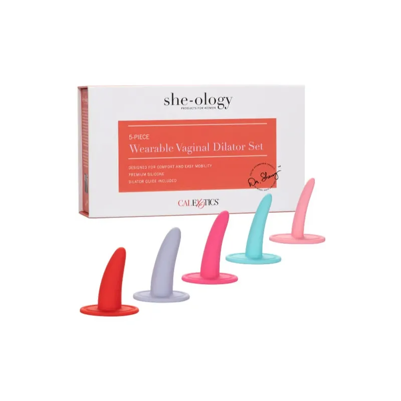 CALEXOTICS progressives Vaginaldilatator-Set aus Silikon, 5 Größen