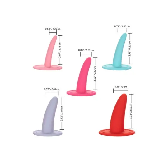 Set de 5 dilatadores vaginales progresivos CALEXOTICS de silicona" }, { "fr": "Dilatateur CALEXOTICS taille 1 le plus petit, sil