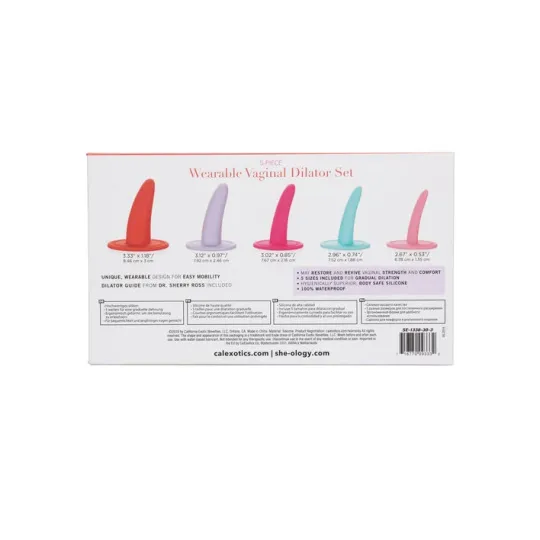 CALEXOTICS progressives Vaginaldilatator-Set aus Silikon, 5 Größen