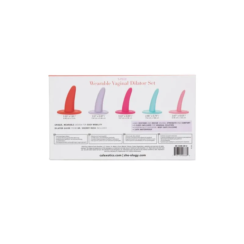 CALEXOTICS progressive vaginal dilator set silicone, 5 increasing sizes