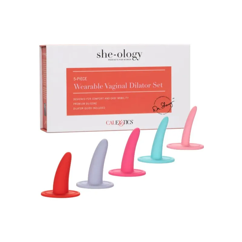 CALEXOTICS progressives Vaginaldilatator-Set aus Silikon, 5 Größen