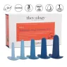Set d'entraînement anal progressif Calexotics 5 pièces en silicone lisse, tailles croissantes pour découverte anale progressive.