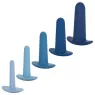 Set d'entraînement anal progressif Calexotics 5 pièces en silicone lisse, tailles croissantes pour découverte anale progressive.