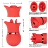 Vibrador y estimulador de succión Calexotics French Kiss Suck & Play en silicona suave, recargable, 24 funciones de placer dual.