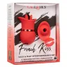 Calexotics French Kiss Suck & Play vibrator and suction stimulator in soft silicone, rechargeable, dual pleasure with 24 functio