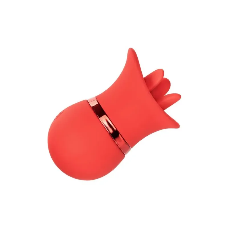 Vibreur et stimulateur à succion Calexotics French Kiss Suck & Play en silicone rose, rechargeable USB, 24 fonctions de plaisir.