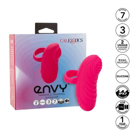 Calexotics Envy tragbarer Vibrationsmassager mit Kugel in Pink – Gesamtansicht