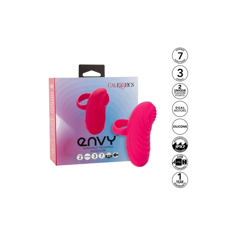 Calexotics Envy tragbarer Vibrationsmassager mit Kugel in Pink – Gesamtansicht