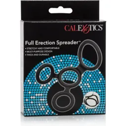 Anello penieno regolabile CALEXOTICS a tre anelli elastici neri per supporto su misura.