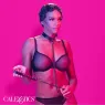 Collare pettorina catena trasformabile CALEXOTICS pelle nera velluto interno fibbia regolabile accessorio BDSM