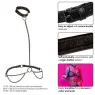 Collare pettorina catena trasformabile CALEXOTICS pelle nera velluto interno fibbia regolabile accessorio BDSM