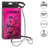 Collare pettorina catena trasformabile CALEXOTICS pelle nera velluto interno fibbia regolabile accessorio BDSM