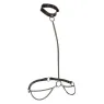 CALEXOTICS Euphoria collar cabestro correa transformable grande terciopelo cuero vegano negro