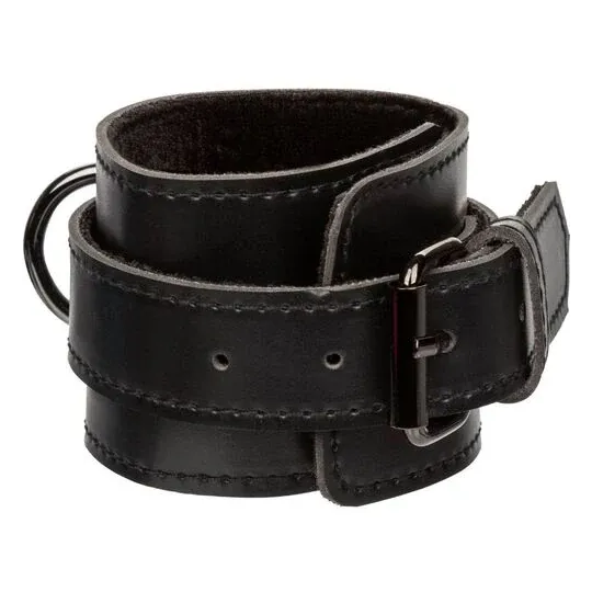 Corbata de cerdo ajustable CalExotics con interior de terciopelo y cuero vegano