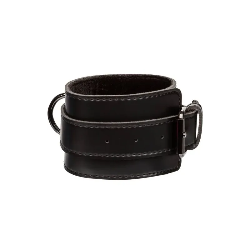 Verstellbare Hogtie-Fessel CalExotics mit Samtinnenfutter und veganem Leder