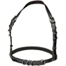 Imbracatura a cavezza regolabile nera CalExotics con interno in velluto e fibbia regolabile per comfort.