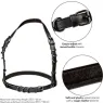 Harnais licou ajustable noir CalExotics avec intérieur velours et boucle réglable pour maintien confortable.