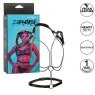 CALEXOTICS Euphoria imbracatura collare multicatena premium pelle vegana nera rivestimento in velluto morbido