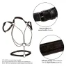 CALEXOTICS Euphoria imbracatura collare multicatena premium pelle vegana nera rivestimento in velluto morbido