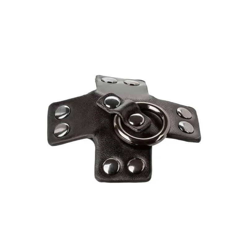 Cache-tétons adhésifs noirs CalExotics Euphoria avec joints toriques et rivets métalliques, réutilisables.