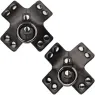 Cache-tétons adhésifs noirs CalExotics Euphoria avec joints toriques et rivets métalliques, réutilisables.
