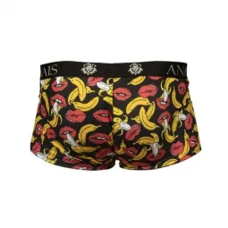 Boxer banana uomo stampa frutta ANAIS MEN in lycra morbido, colore giallo, taglio sportivo