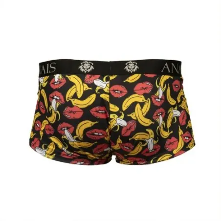 Herren Bananen-Boxer mit Fruchtprint ANAIS MEN aus weichem Lycra, gelb, sportlicher Schnitt