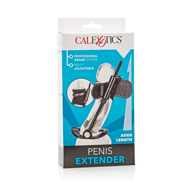 Dispositivo di allungamento pene Calexotics, trazione progressiva non invasiva, regolabile per crescita graduale.