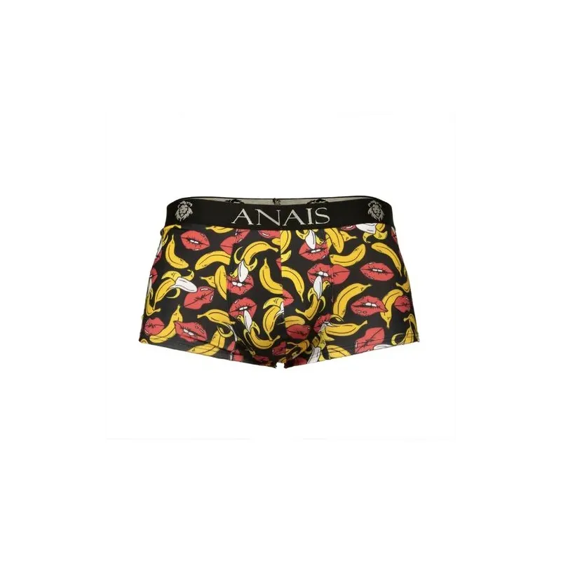 Boxer banana homme imprimé fruit ANAIS MEN en lycra doux, couleur jaune banane, coupe sportive