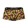 Boxer banana homme imprimé fruit ANAIS MEN en lycra doux, couleur jaune banane, coupe sportive