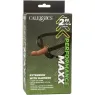 CalExotics Performance Maxx Penisverlängerung aus braunem Silikon mit Gurtzeug für mehr Länge