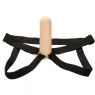 Penisextension aus Silikon 5 cm von CalExotics mit hellhautfarbenem Harness – Verlängerung für intensivere Empfindungen