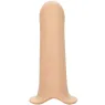 Extension pénienne silicone 5 cm CalExotics avec harnais peau claire – accessoire intime allongeant le pénis pour sensations pro