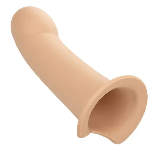 Estensione del pene in silicone 5 cm CalExotics con imbracatura color pelle chiara – accessorio intimo per allungamento