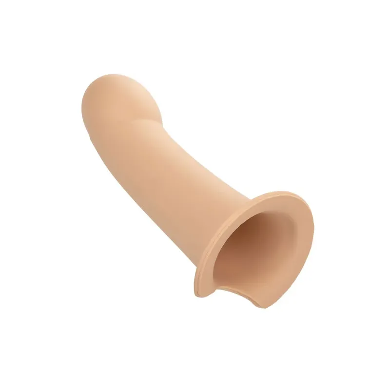 Extension pénienne silicone 5 cm CalExotics avec harnais peau claire – accessoire intime allongeant le pénis pour sensations pro