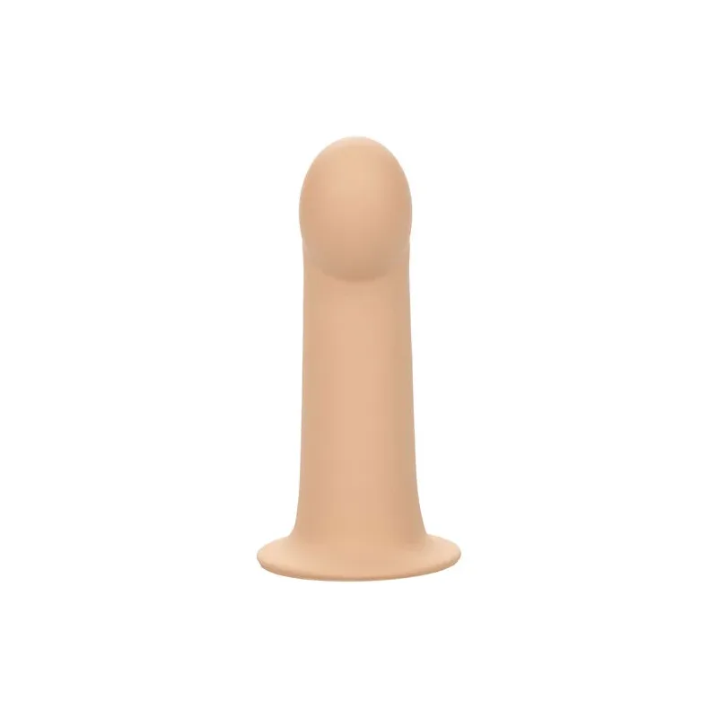 Extensión de pene de silicona 5 cm CalExotics con arnés color piel clara – alargador íntimo para mayor placer