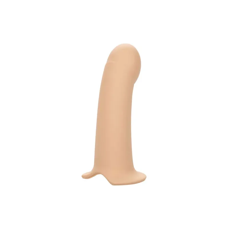 Estensione del pene in silicone 5 cm CalExotics con imbracatura color pelle chiara – accessorio intimo per allungamento
